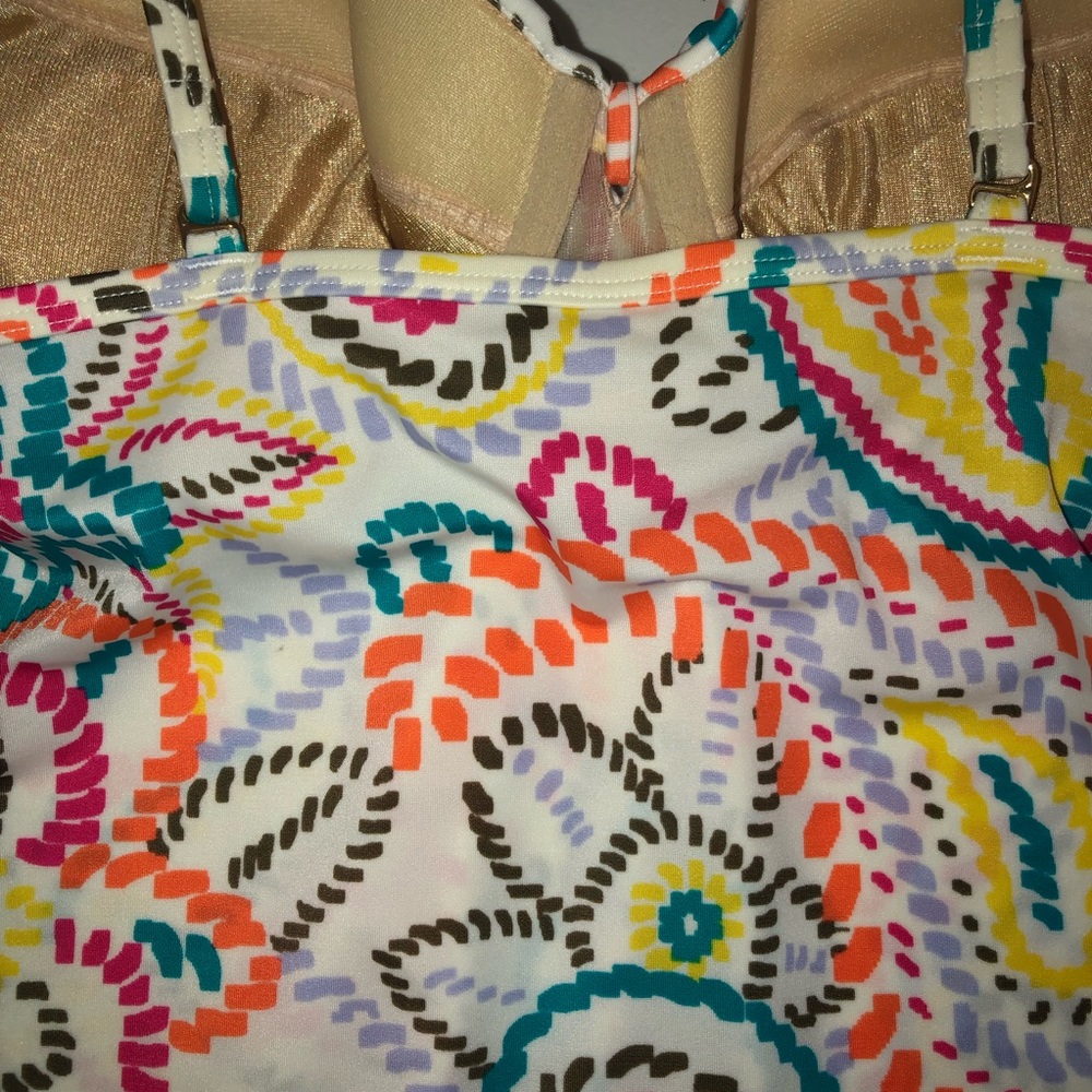 Victoria’s Secret multi color padded underwire cup tankini Size 36C - Picture 6 of 12